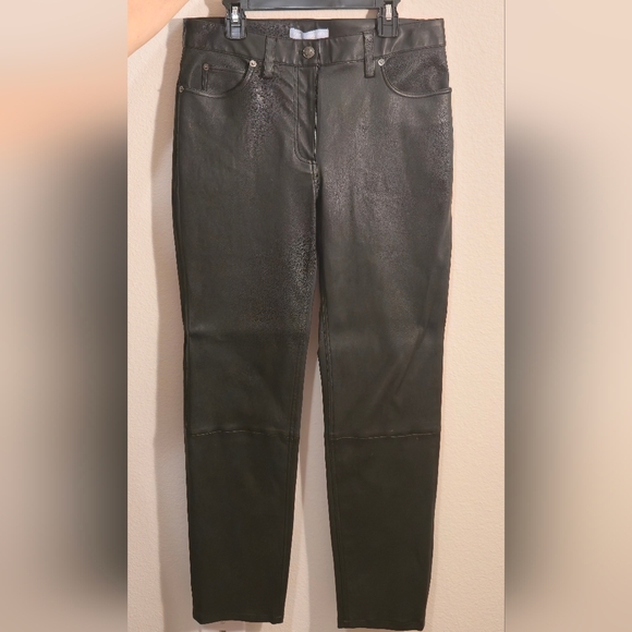 ANTONIO MELANI Black Leather Pants